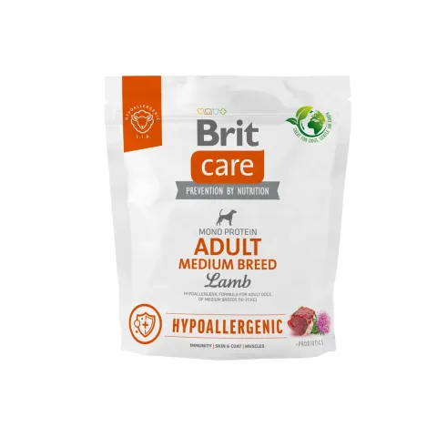 Бріт Кеа для собак Бріт Кеа Гіпоалергенний Корм Brit Care Dog Hypoallergenic Adult Medium Breed з ягням купити за ціною ₴429.00