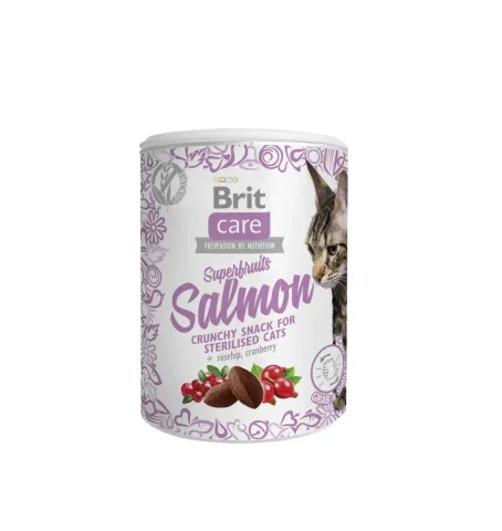 Бріт Кеа для котів Ласощі Brit Care Cat Snack Superfruits з лососем купити за ціною ₴269.00