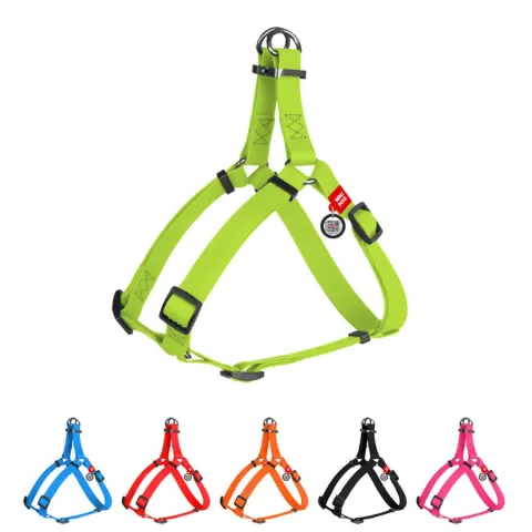 Шлея для собак водостійка WAUDOG Waterproof, c QR паспортом, металічна пряжка-фастекс, Ш 15 мм, Дов 40-55 см салатовий купити за ціною ₴806.00