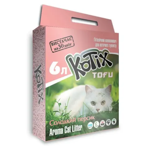 Котікс Тофу Соєвий наповнювач Kotix Tofu Honey Peach купити за ціною ₴356.10