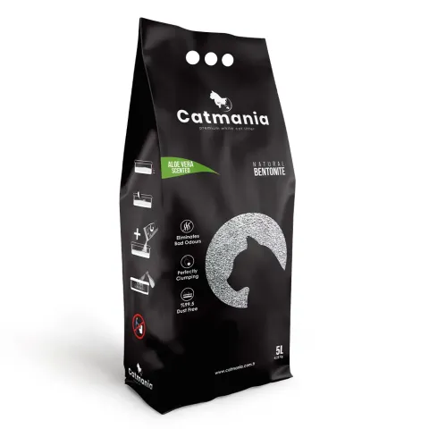 Кетманія Бентонітовий наповнювач CATMANIA AloeVera алое вера + зелені гранули,  5л купити за ціною ₴210.40
