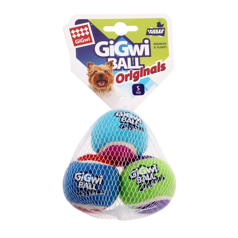 Фото Іграшка для Собак Gigwi Ball Originals М'яч з пищалкою (3 шт 4.8 см) купити за ціною ₴300.00