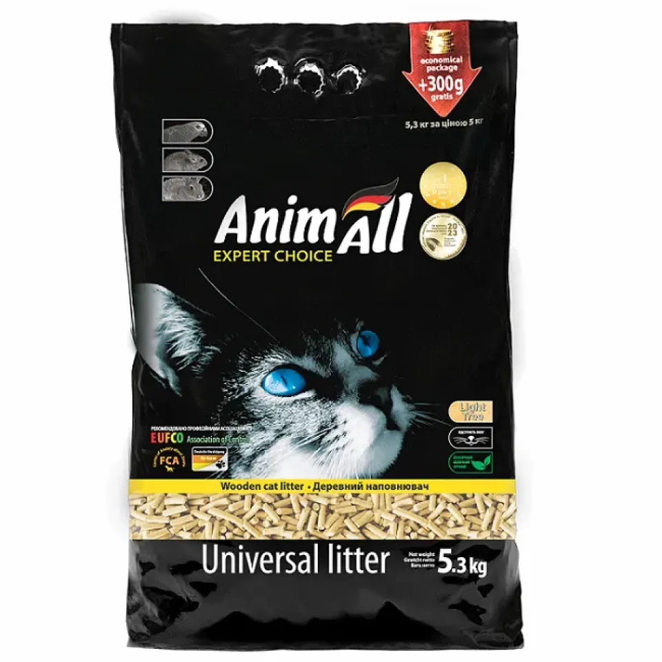 Фото Деревний наповнювач AnimAll без запаху 5,3 кг купити за ціною ₴225.00