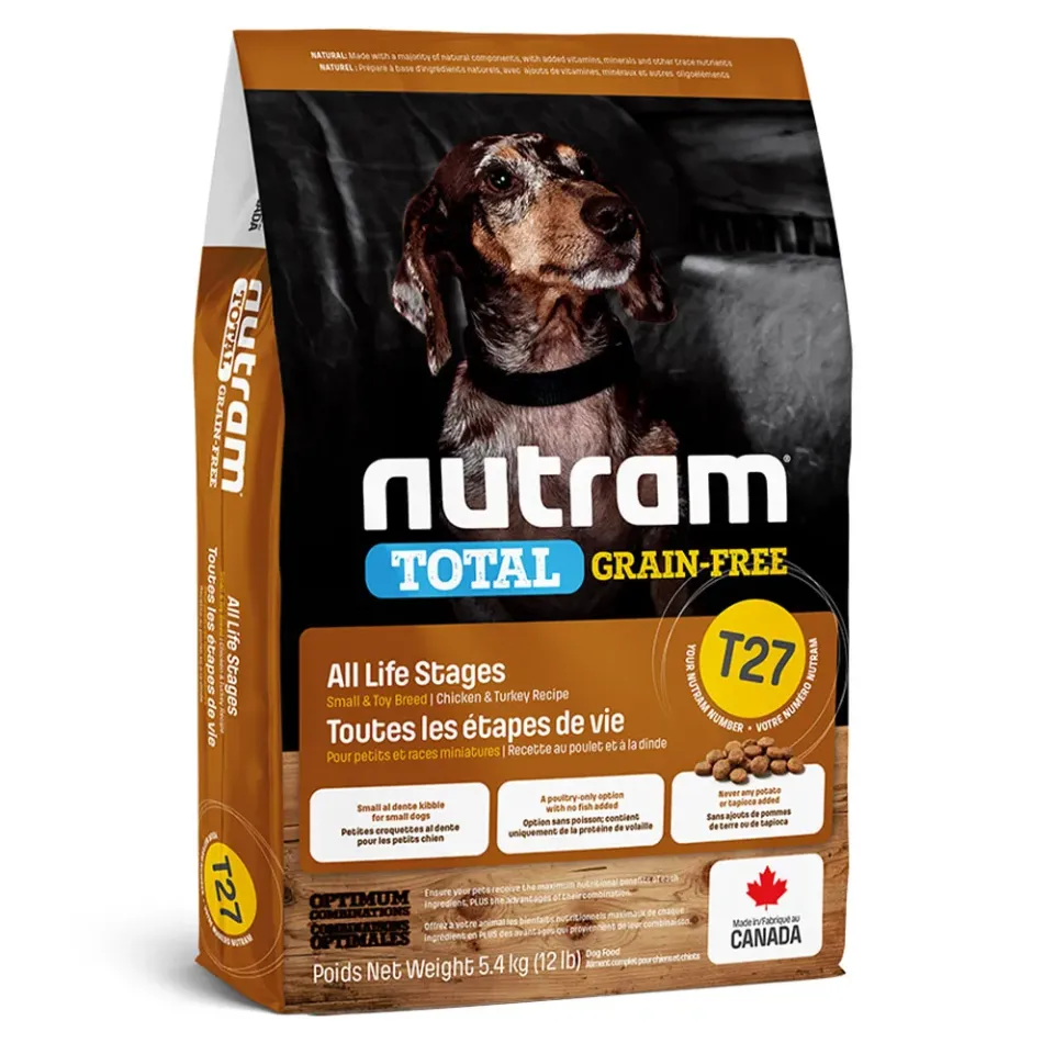 Фото Корм Нутрам Nutram T27 Total Grain-Free для собак дрібних порід з куркою та індичкою купити за ціною ₴2273.00