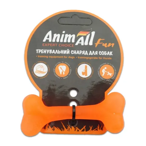 AnimAll Фан 88102 Кістка 8 см помаранчева купити за ціною ₴28.00