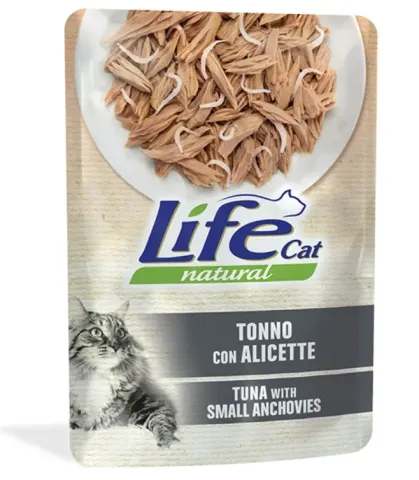 Вологий корм для котів ЛайфКет LifeCat Тунець з анчоусами купити за ціною ₴73.00