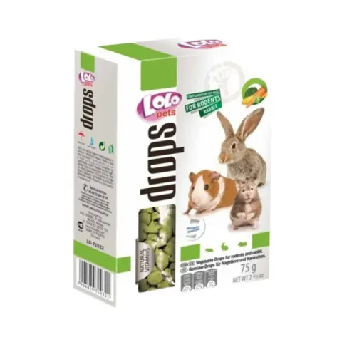 Лоло Петс Lolo Pets Дропси для гризунів з овочами, 75 г купити за ціною ₴129.00