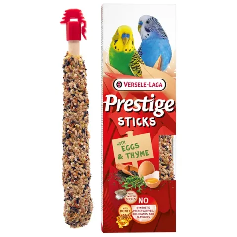 Versele-Laga Prestige Sticks Small Parrot Eggs & Thyme ВЕРСЕЛЕ-ЛАГА ЯЙЦЯ ТА ЧЕБРЕЦЬ ласощі для хвилястих папуг 2х30г купити за ціною ₴154.00