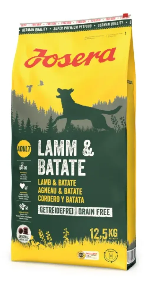 Фото Сухий корм для собак Йозера JOSERA Lamm & Batate (Ягня та Батат) 12,5 кг купити за ціною ₴4275.00