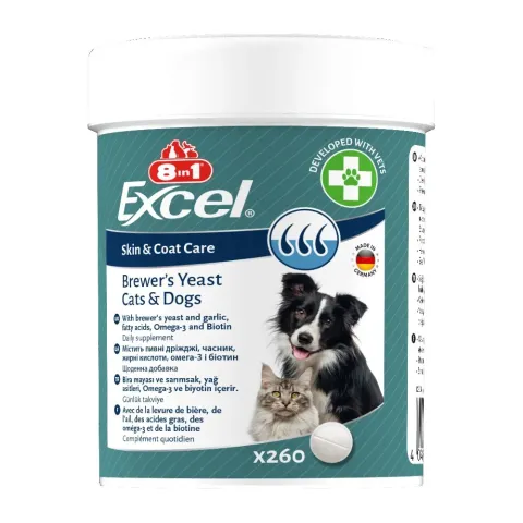 Пивні дріжджі 8in1 Excel «Brewers Yeast», 260 таблеток купити за ціною ₴533.00