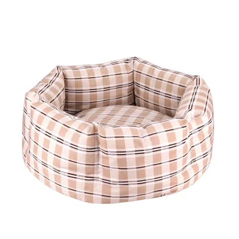 Лежак для Тварин BronzeDog Comfort Круглий Бежевий  S(1212114) купити за ціною ₴412.20