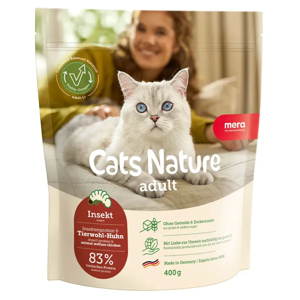 Фото MC Nature Adult Insekt (Insekt)  корм для дорослих котів всіх порід з комахами,  400гр купити за ціною ₴319.20