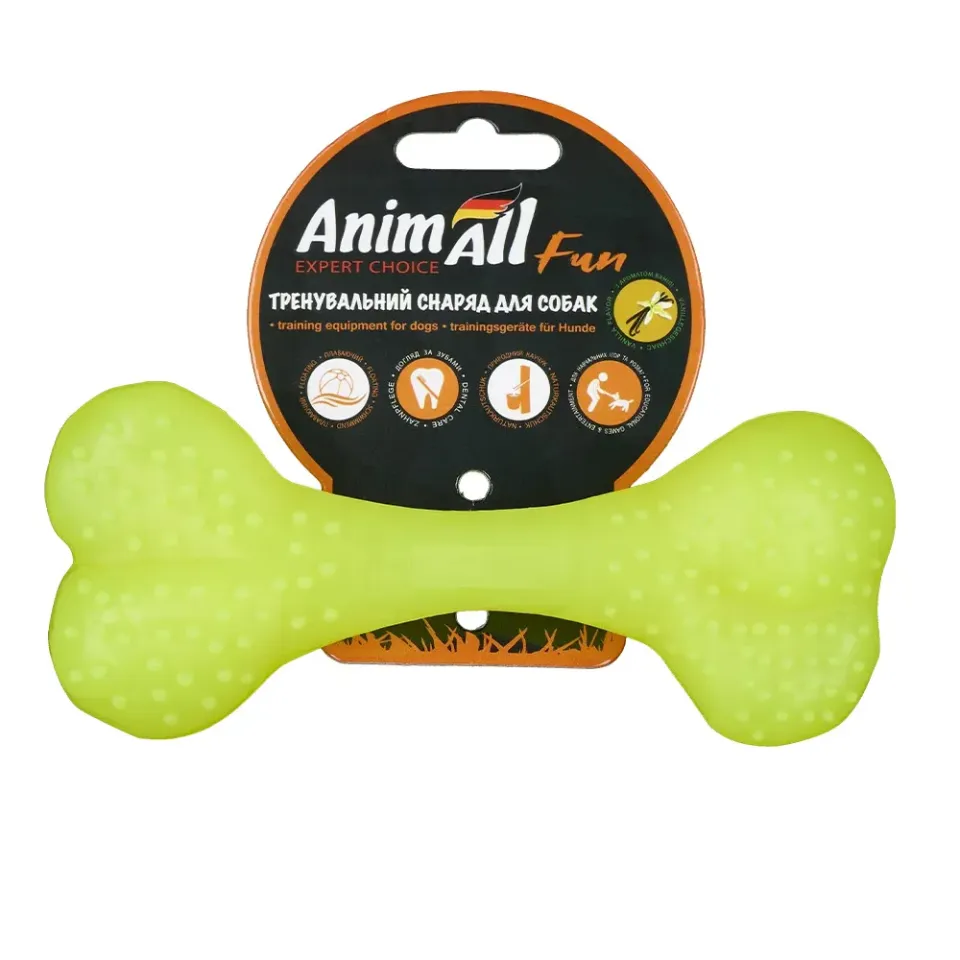 Фото Іграшка для собак AnimAll Fun 88121 Кістка 15 см Жовта купити за ціною ₴165.00