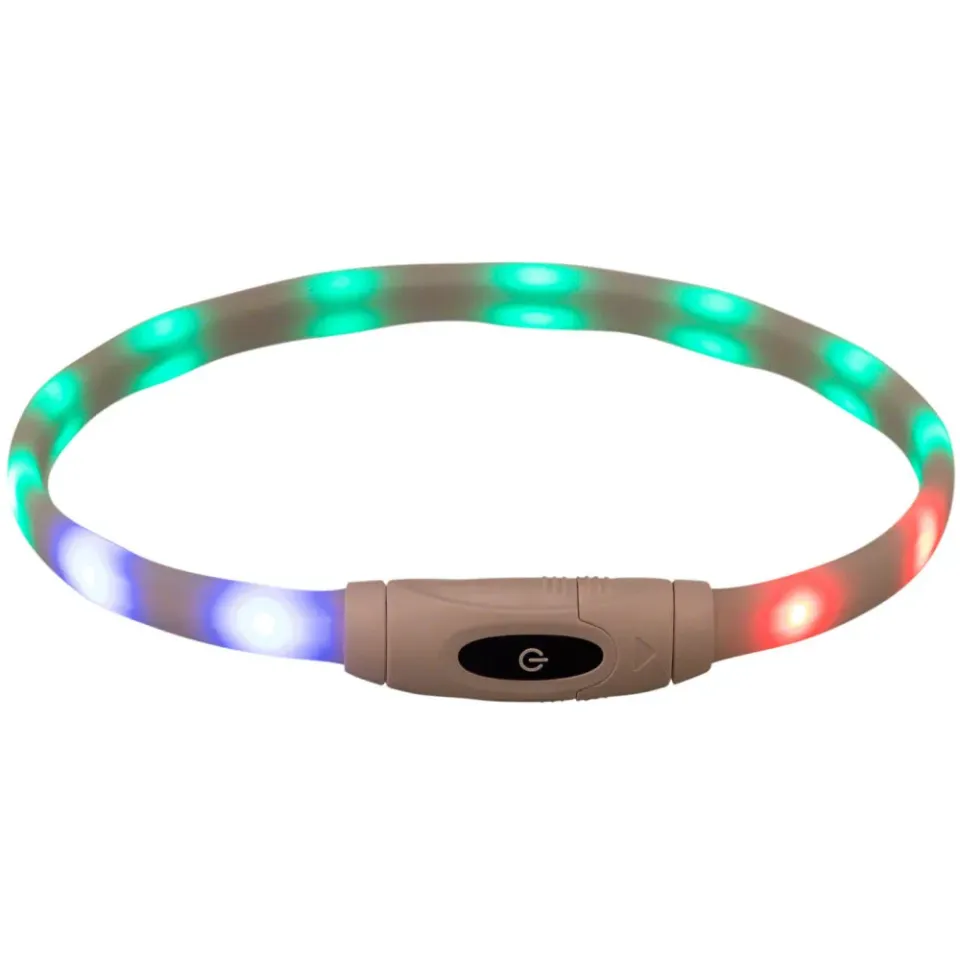 Фото Нашийник тріксі Trixie що світиться з USB силікон різнокольоровий XS–XL 65 см х 16 мм арт 12630 купити за ціною ₴789.00