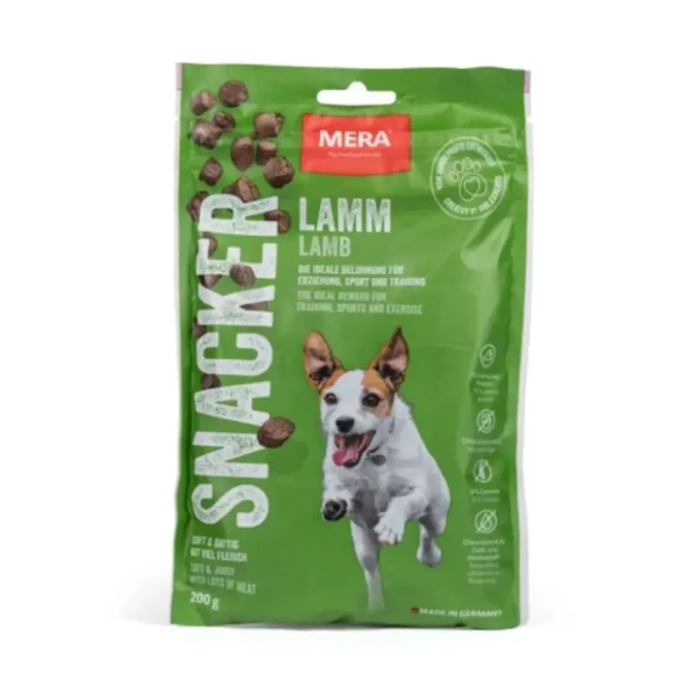 Фото Мера Ласощі MERA Snacks Snacker Lamm м'які снеки для собак із ягням, 200 гр купити за ціною ₴152.90