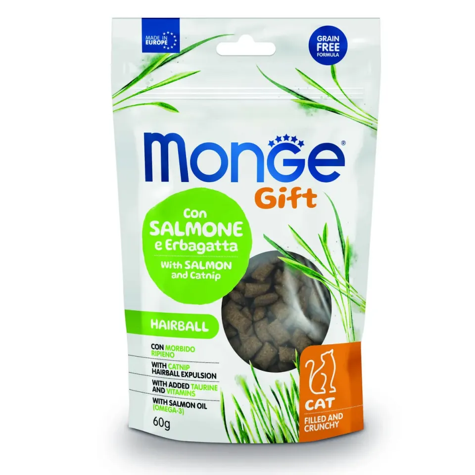 Фото Monge Gift Cat Hairball лосось і котяча м'ята купити за ціною ₴120.00