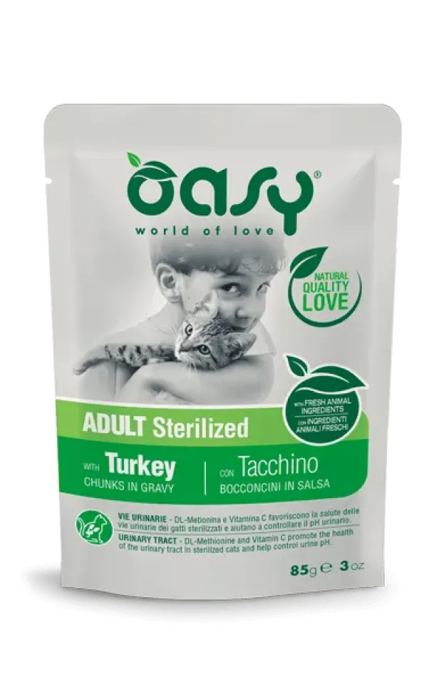 Фото OASY CAT Adult Sterilized індичка купити за ціною ₴54.00