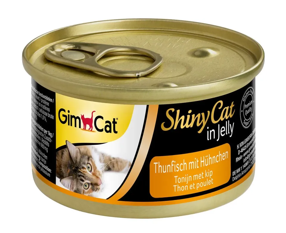 Фото ДжимКет Шайні Кет для котів вологий Корм GimCat Shiny Cat з тунцем та куркою купити за ціною ₴99.00