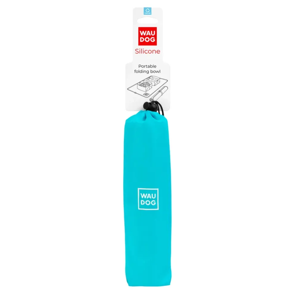 Фото Миска складана WAUDOG Silicone,385х230х50 мм блакитний купити за ціною ₴538.00