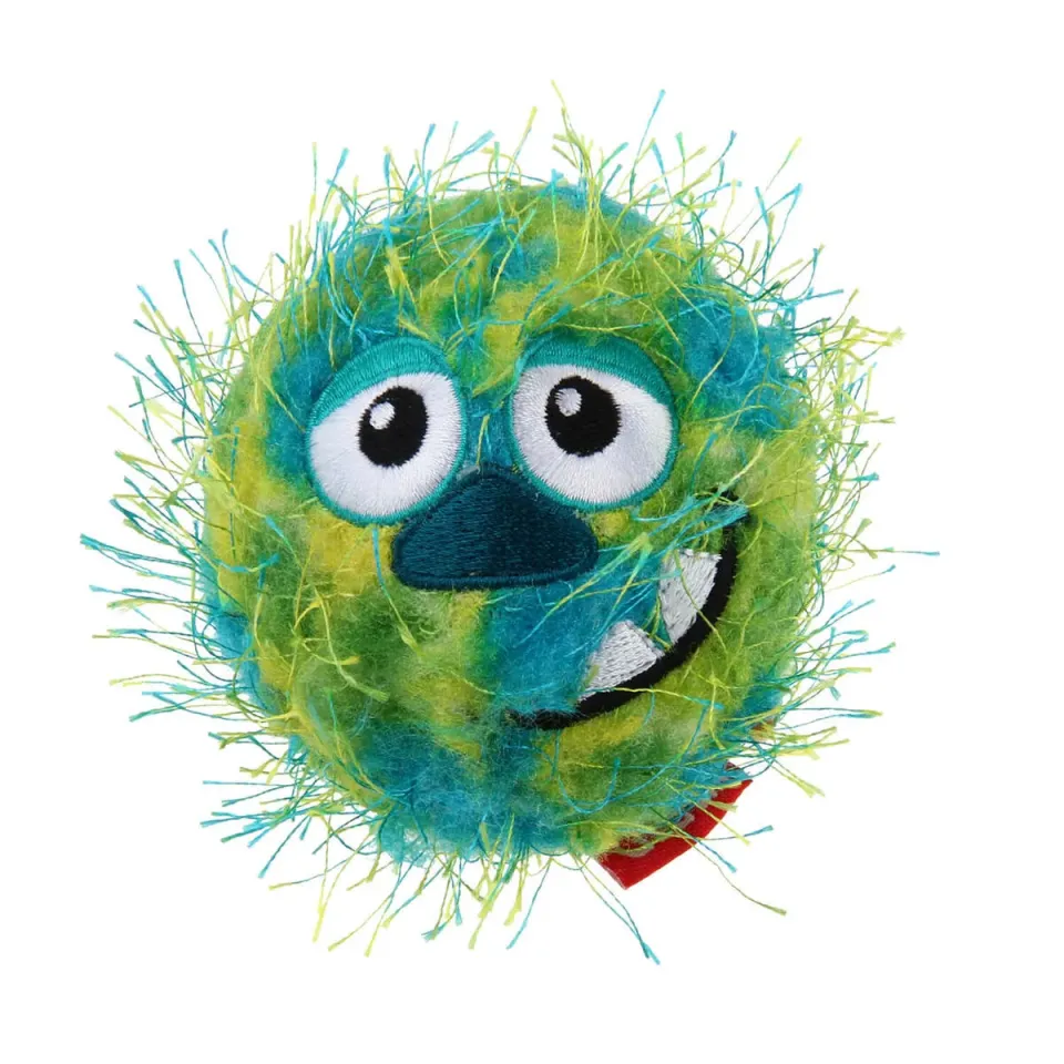Фото Іграшка для Собак Gigwi Crazy Ball Гумовий М'яч з ворсистим покриттям та пищалкою 7 см купити за ціною ₴318.00