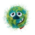 Фото Іграшка для Собак Gigwi Crazy Ball Гумовий М'яч з ворсистим покриттям та пищалкою 7 см купити за ціною ₴318.00
