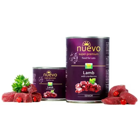 Корм конс. NUEVO SENIOR з ягням та журавлиною, для дорослих котів, 200г купити за ціною ₴92.00