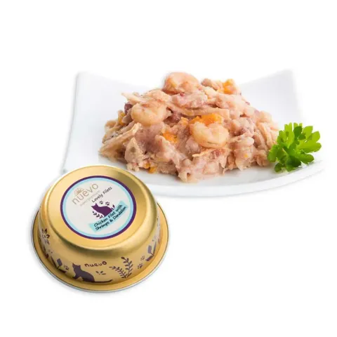 Корм конс.(alu-tray) NUEVO ADULT для котів,куряче філе з креветками та кульбабою , 85г купити за ціною ₴65.60