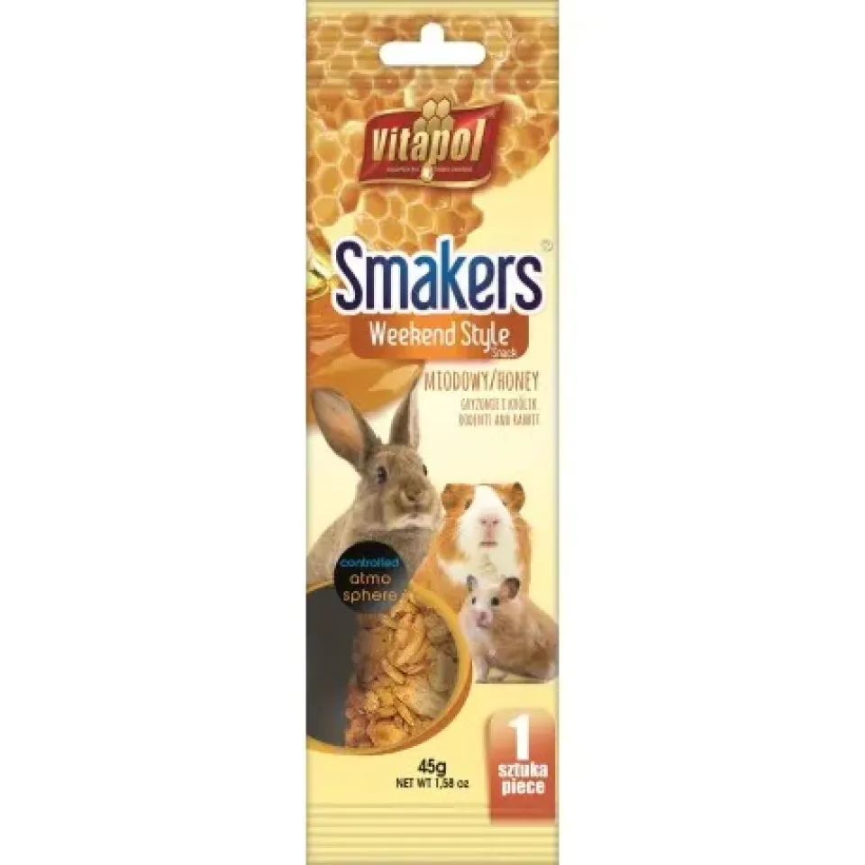 Фото Колба Vitapol Smakers Box для гризунів зі смаком меду, 45 г, 1 шт купити за ціною ₴78.00