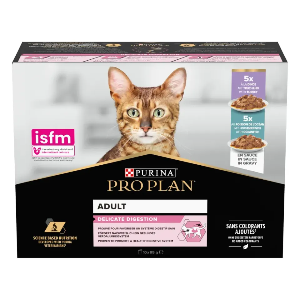 Фото ProPlan Adult Delicate Digestion (мультипак) 10 шт х 85 г - індичка та океанічна риба купити за ціною ₴315.00