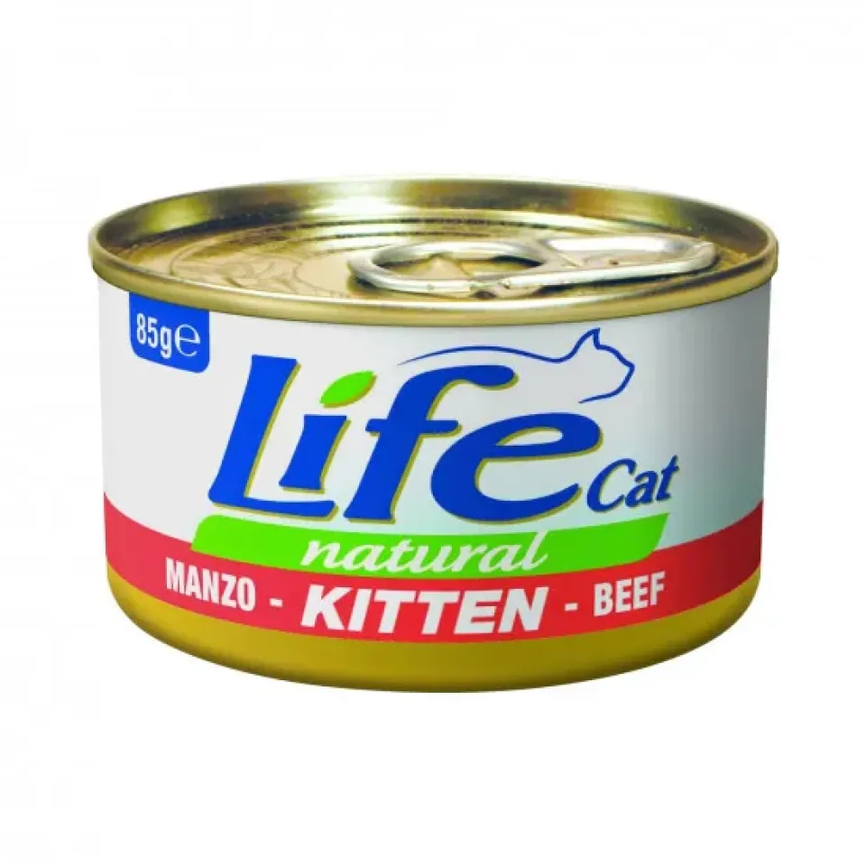 Фото Вологий корм для котів ЛайфКет LifeCat Яловичина для котят купити за ціною ₴85.00