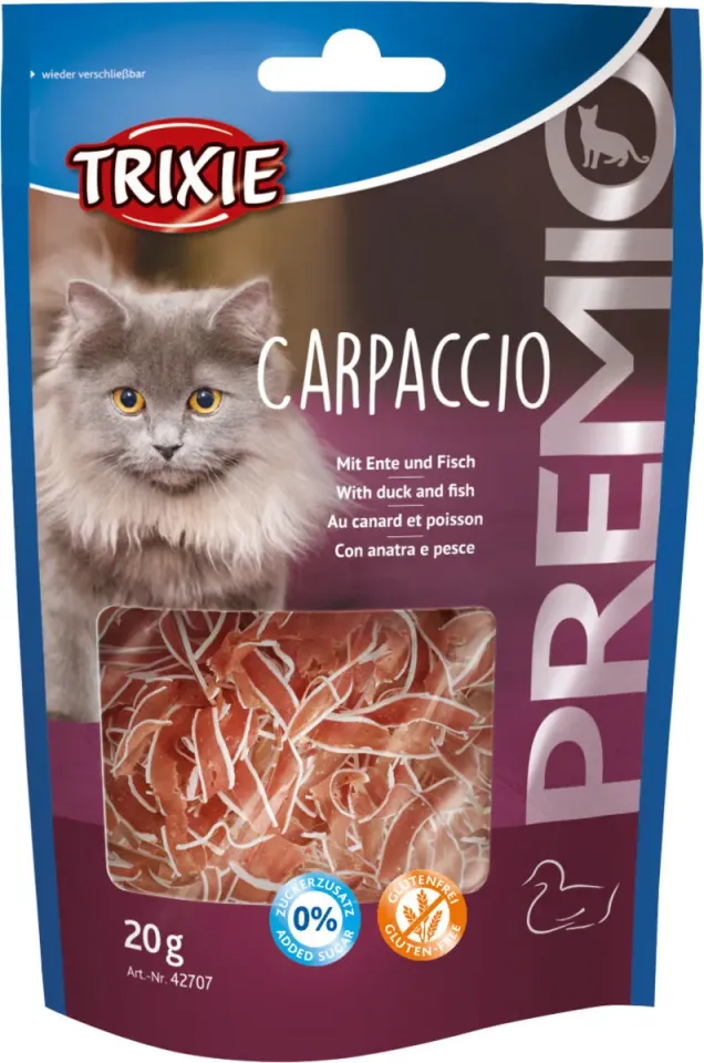 Фото Ласощі Trixie для котів Тріксі Преміо "Carpaccio with duck and fisho" з качкою та рибою 20г купити за ціною ₴51.00