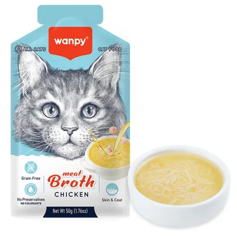 Wanpy СУП З КУРКОЮ (Meat Broths Chicken) вологий корм для котів, 50г купити за ціною ₴38.00