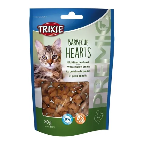 Ласощі Trixie для котів Тріксі Преміо "Barbecue Hearts" курячі серця барбекю 50г арт.42703 купити за ціною ₴119.00