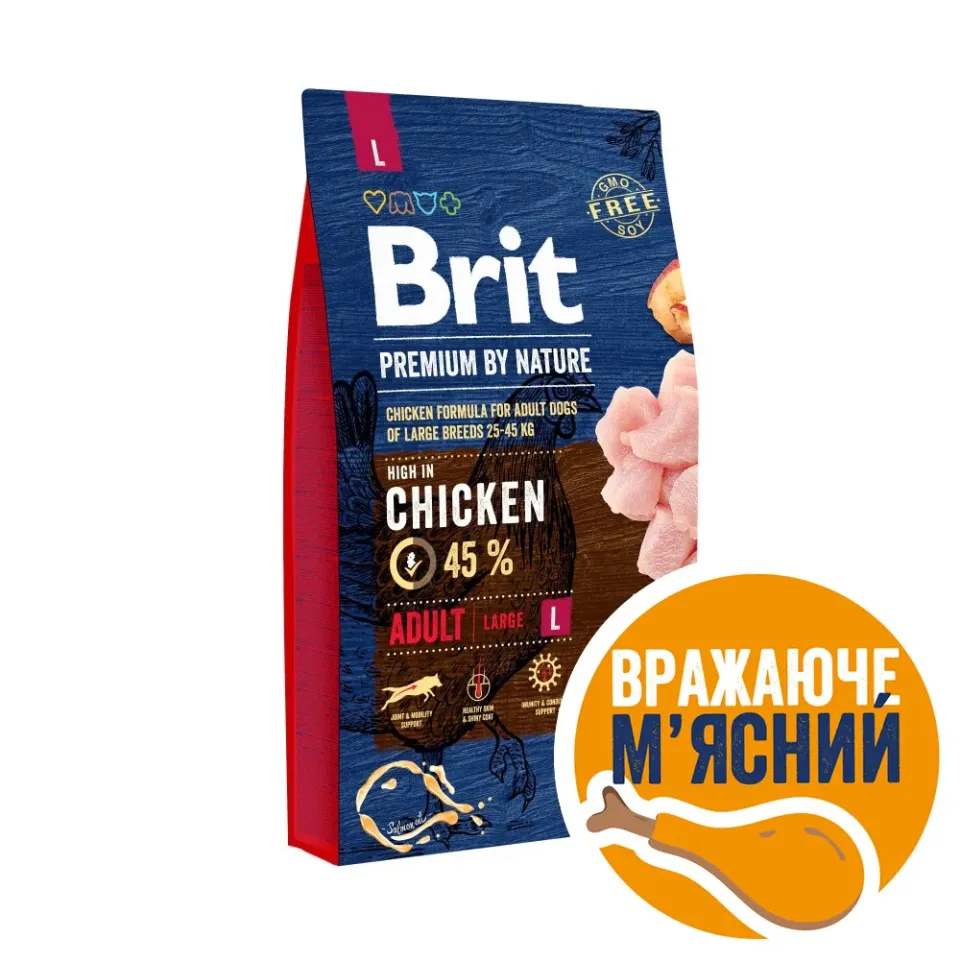 Фото Бріт преміум Корм для собак Brit Premium Dog Adult з куркою купити за ціною ₴1469.00