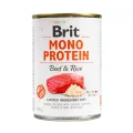 Фото Бріт Кеа монопротеїн для собак вологий  Корм Brit Care Mono Protein Dog з яловичиною та темним рисом 400г купити за ціною ₴189.00