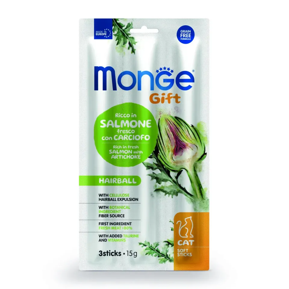 Фото Monge Gift Cat Hairball сьомга з артишоком купити за ціною ₴83.00