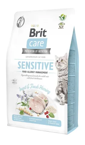 Бріт Кеа Корм для котів Brit Care Cat Sensetive з комахами та оселедцем купити за ціною ₴1099.00