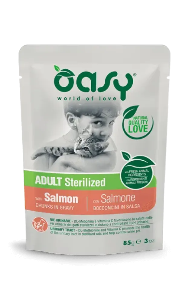 Фото OASY CAT Adult Sterilized лосось купити за ціною ₴54.00