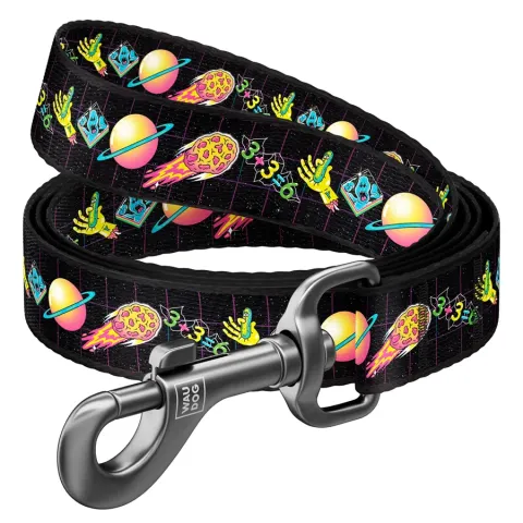 Повідець для собак нейлоновий WAUDOG Nylon, малюнок "Рік та Морті 3" ,L-XXL, Ш 25 мм, Дл 122 см купити за ціною ₴230.40