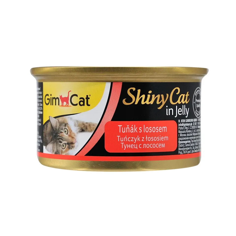 Фото ДжимКет Шайні Кет для котів вологий Корм GimCat Shiny Cat з тунцем та лососем купити за ціною ₴99.00