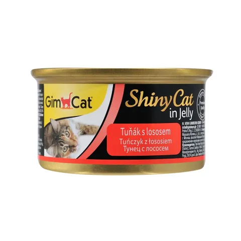 ДжимКет Шайні Кет для котів вологий Корм GimCat Shiny Cat з тунцем та лососем купити за ціною ₴99.00