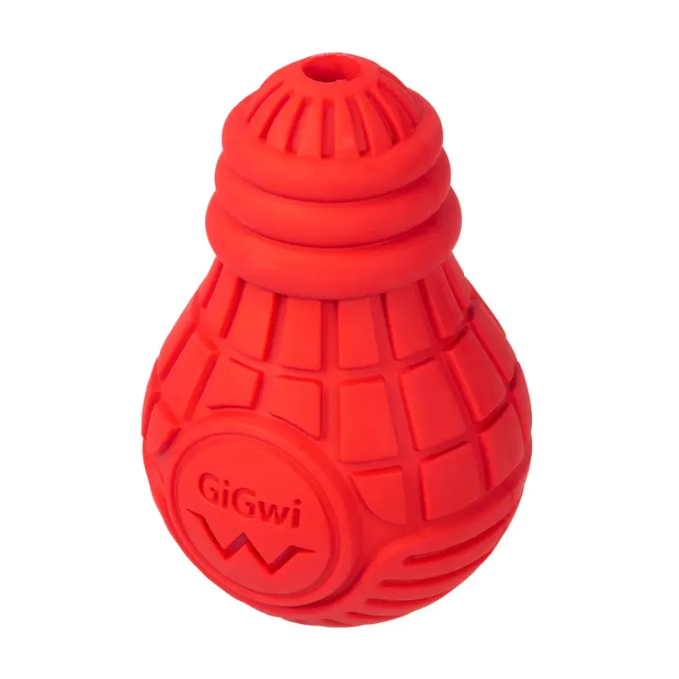 Фото Іграшка для собак Лампочка резинова GiGwi Bulb Rubber, гума, M, червона купити за ціною ₴423.00
