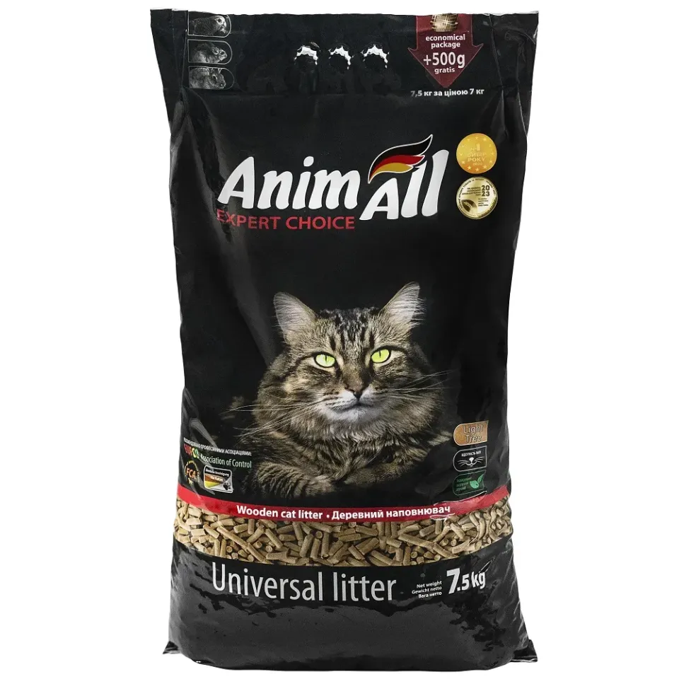 Фото Деревний наповнювач AnimAll без запаху 7,5 кг купити за ціною ₴315.00