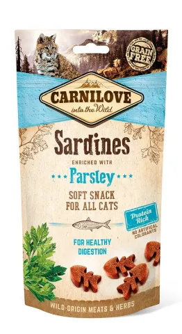 Карнілав для котів Ласощі Carnilove Cat Semi Moist Snack з сардиною та петрушкою, 50г купити за ціною ₴129.00