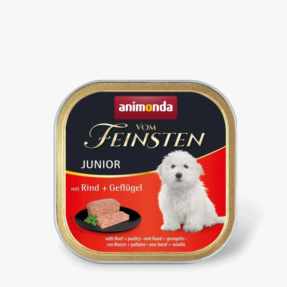 Фото Корм для цуценят Animonda Vom Feinsten Junior with Beef + Poultry (яловичина та птиця) купити за ціною ₴99.00