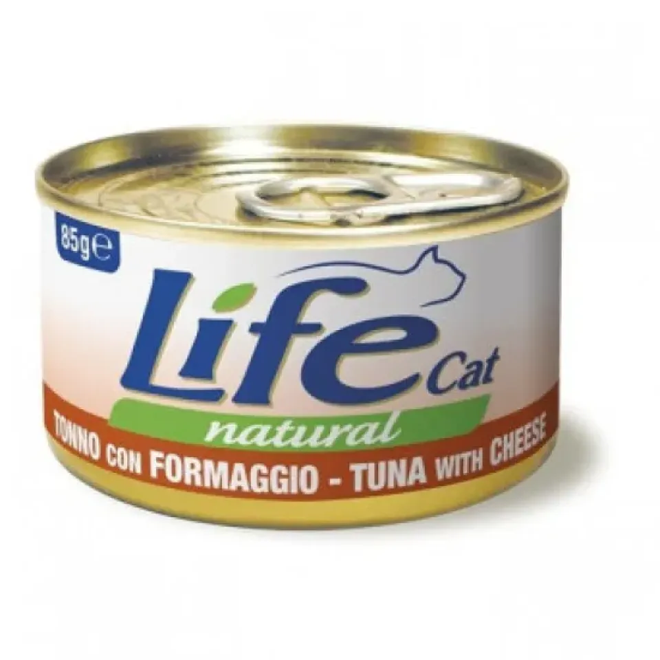 Фото Вологий корм для котів ЛайфКет LifeCat Тунець з сиром купити за ціною ₴85.00
