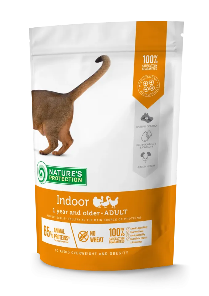 Фото Корм для домашніх котів Індор Natures Protection Indoor Adult 400g food for cats купити за ціною ₴254.00