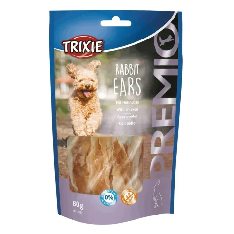 Ласощі Trixie для собак Тріксі Преміо Rabbit Ears кролячі вуха 80г купити за ціною ₴155.00