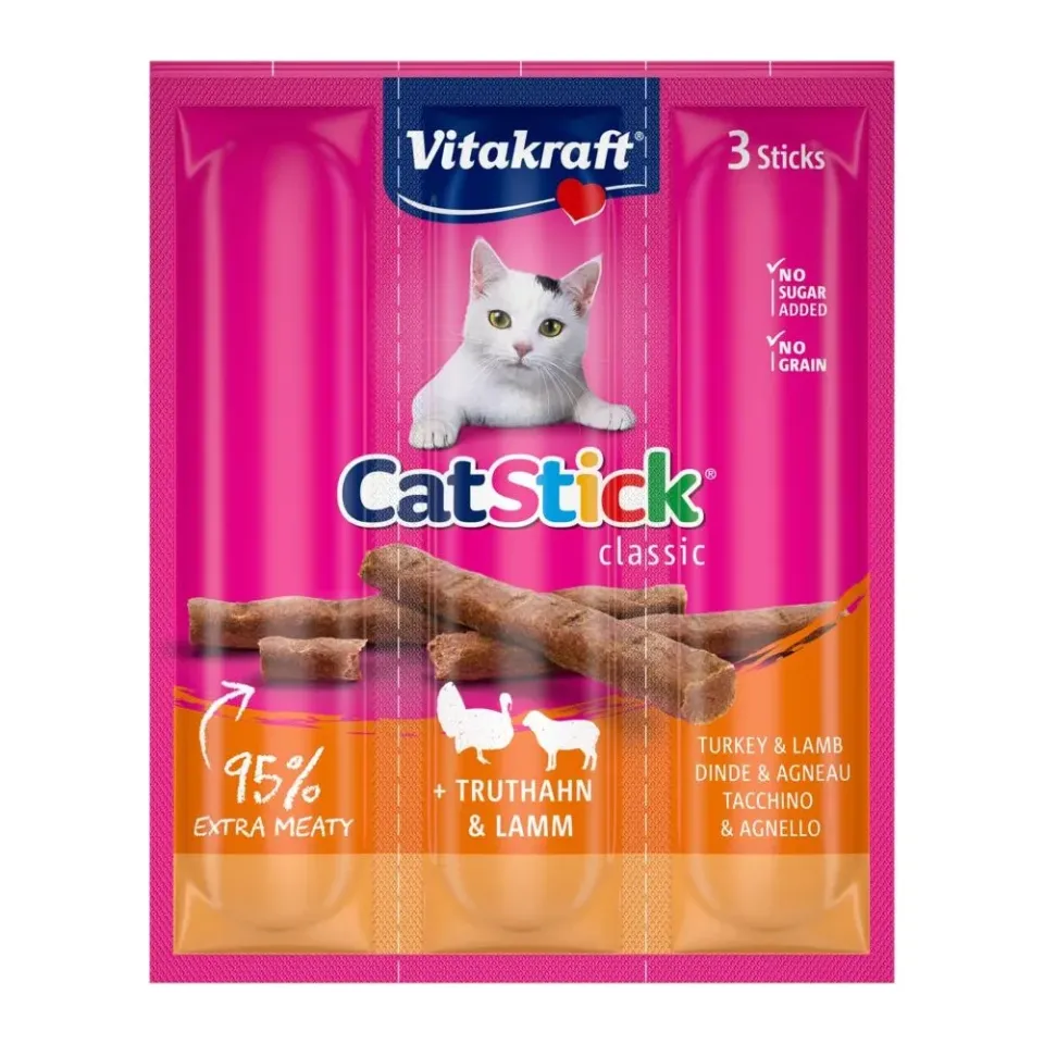 Фото Палички м'ясні Vitakraft для котів індичка та ягня 3шт х 6г купити за ціною ₴131.00