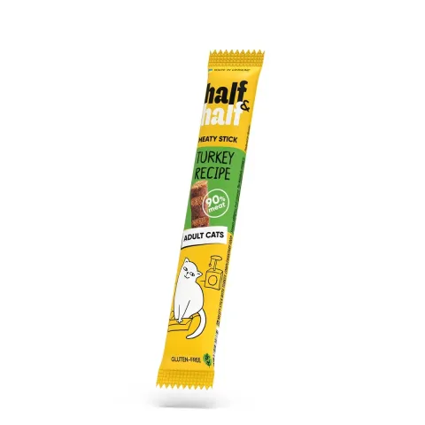 Ласощі Half&Half м'ясні палички для котів з індичкою 5 г купити за ціною ₴16.00